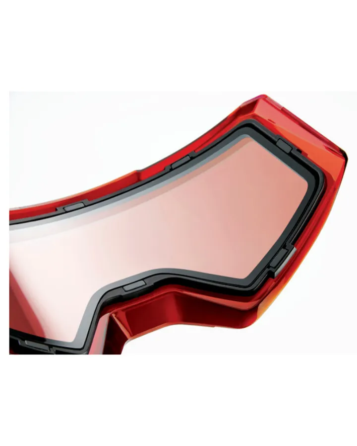 100% Norg HiPER Snow Goggles - Black / Red Mirror - 2023