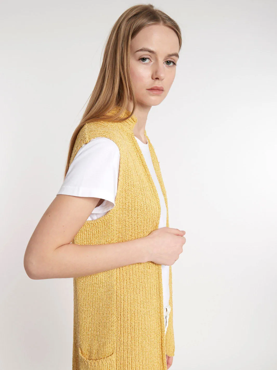 1970s Missoni yellow ochre coloured vest