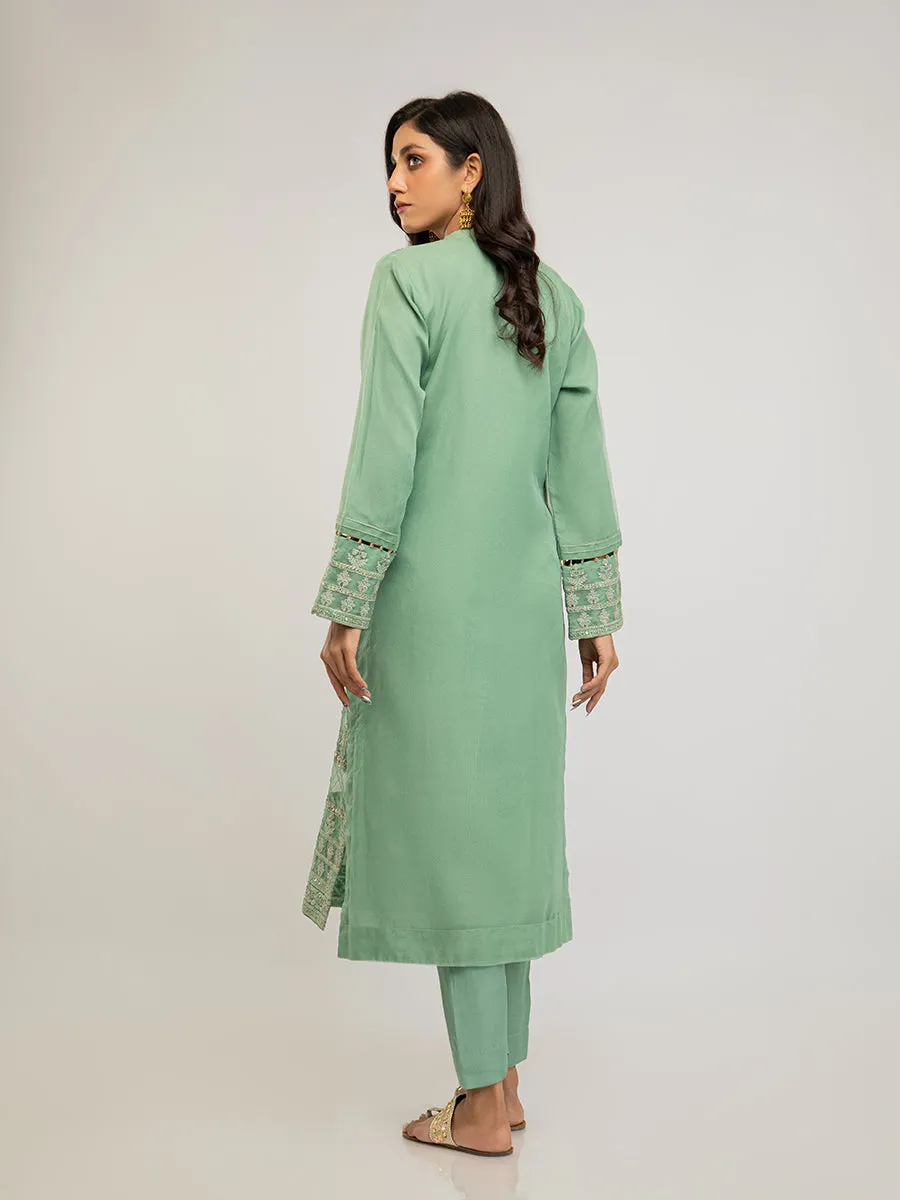 2pc - Stitched Luxury Suit Organza Suit