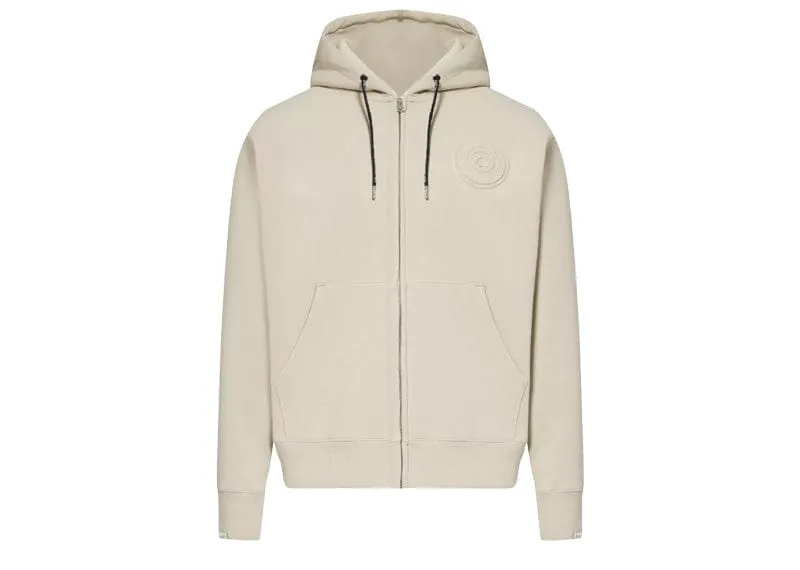 AAPE Ivory Grey Aape Zip Up Sweater