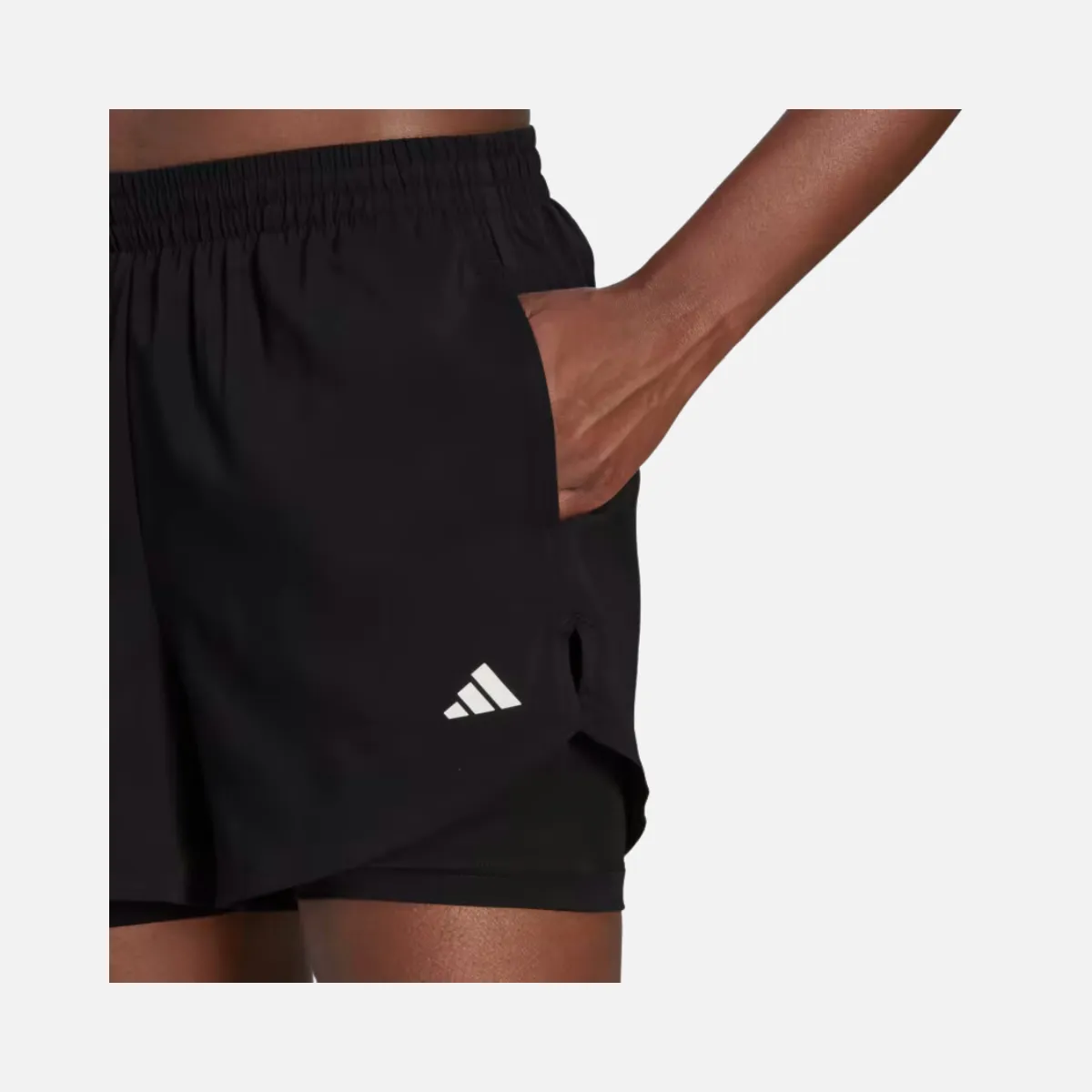 Adidas Aeroready Made For Women's Training Two-in-one Short -Black/White