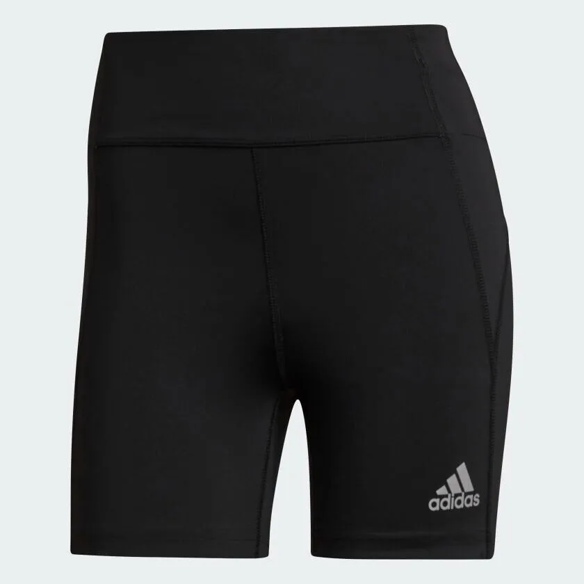 adidas Own The Run Womens Compression Shorts Base Running Tights Black Pockets