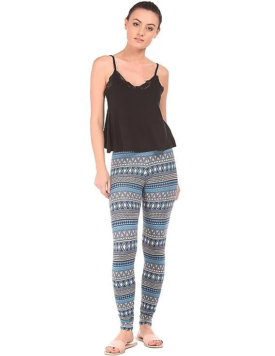 Aeropostale Printed Cotton Spandex Leggings