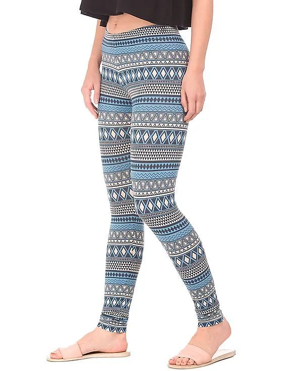 Aeropostale Printed Cotton Spandex Leggings