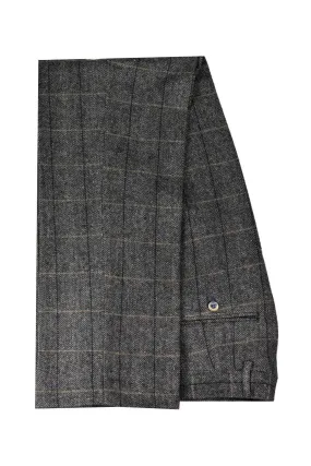 Albert Grey Xl Tweed Check Trousers