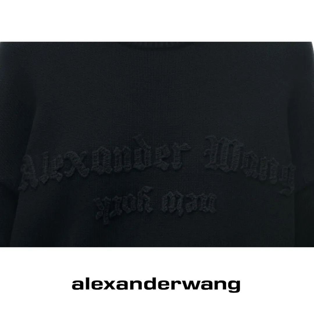 Alexander Wang  |Crew Neck Unisex Street Style Long Sleeves Plain Logo