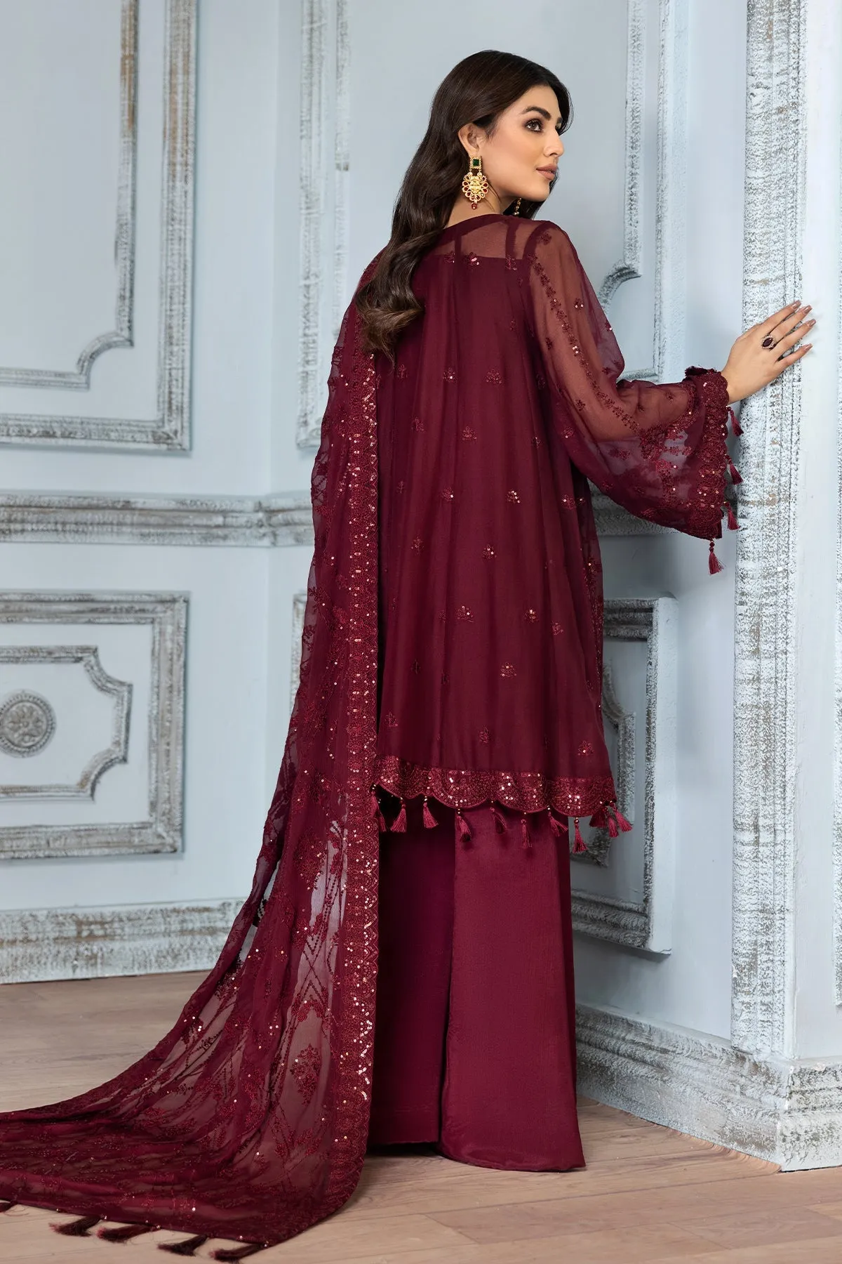 Alizeh Fashion Mah-e-Ru Unstitched Formal 3PC Suit D-08 Lavana