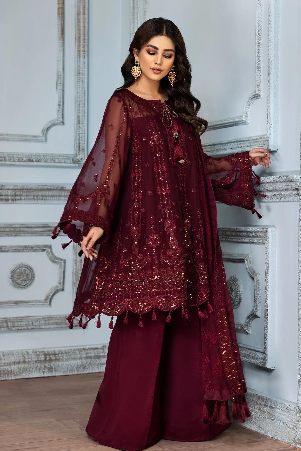 Alizeh Fashion Mah-e-Ru Unstitched Formal 3PC Suit D-08 Lavana