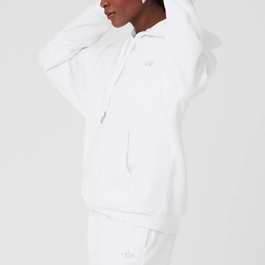 ALO Yoga  |Unisex Street Style Long Sleeves Plain Oversized Logo