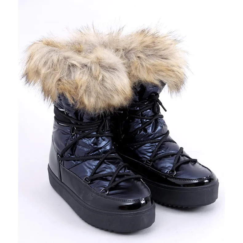 Amerie Blue women's snow boots black