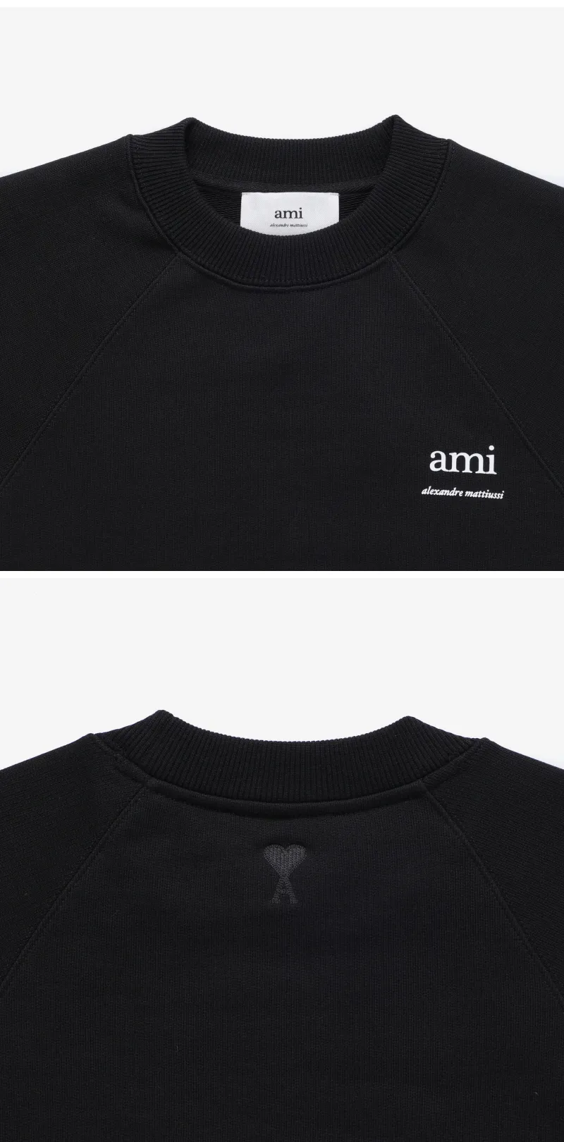 AMI PARIS  |Crew Neck Heart Unisex Long Sleeves Plain Cotton Logo