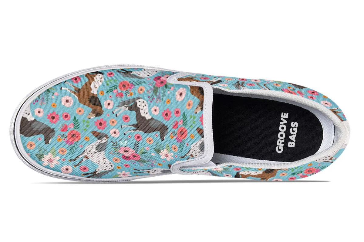 Appaloosa Horse Flower Slip-On Shoes