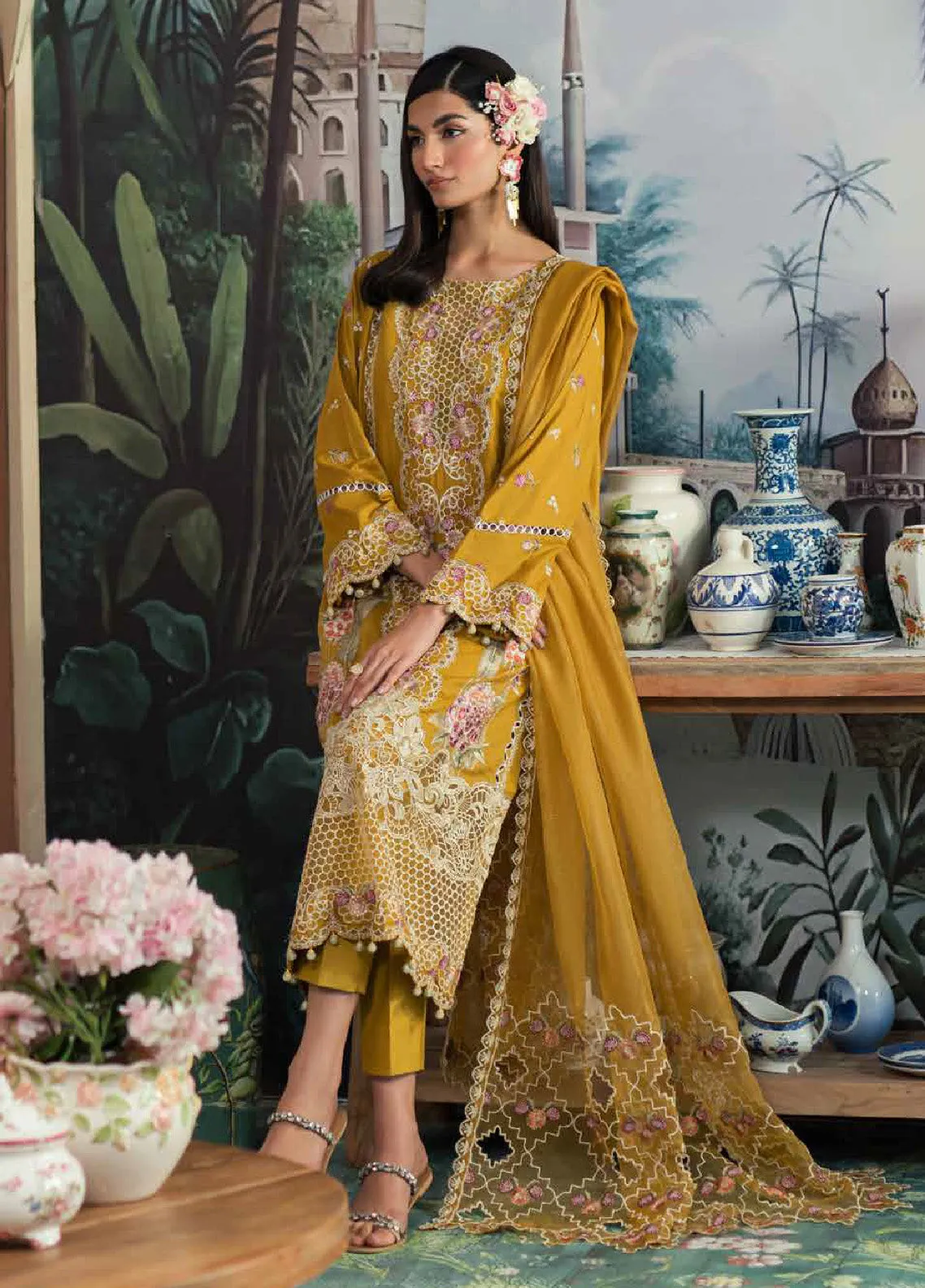 Ayra By Emaan Adeel Embroidered Lawn Unstitched 3 Piece Suit - EA24AL AR-06