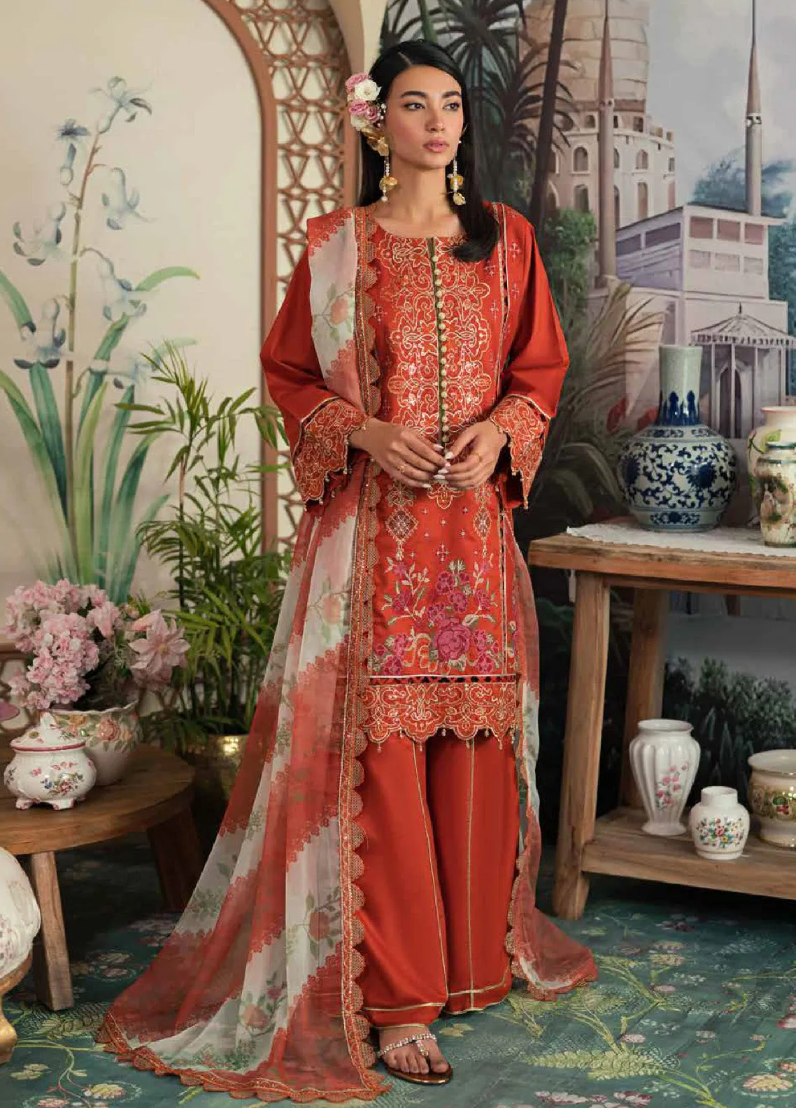 Ayra By Emaan Adeel Embroidered Lawn Unstitched 3 Piece Suit - EA24AL AR-08