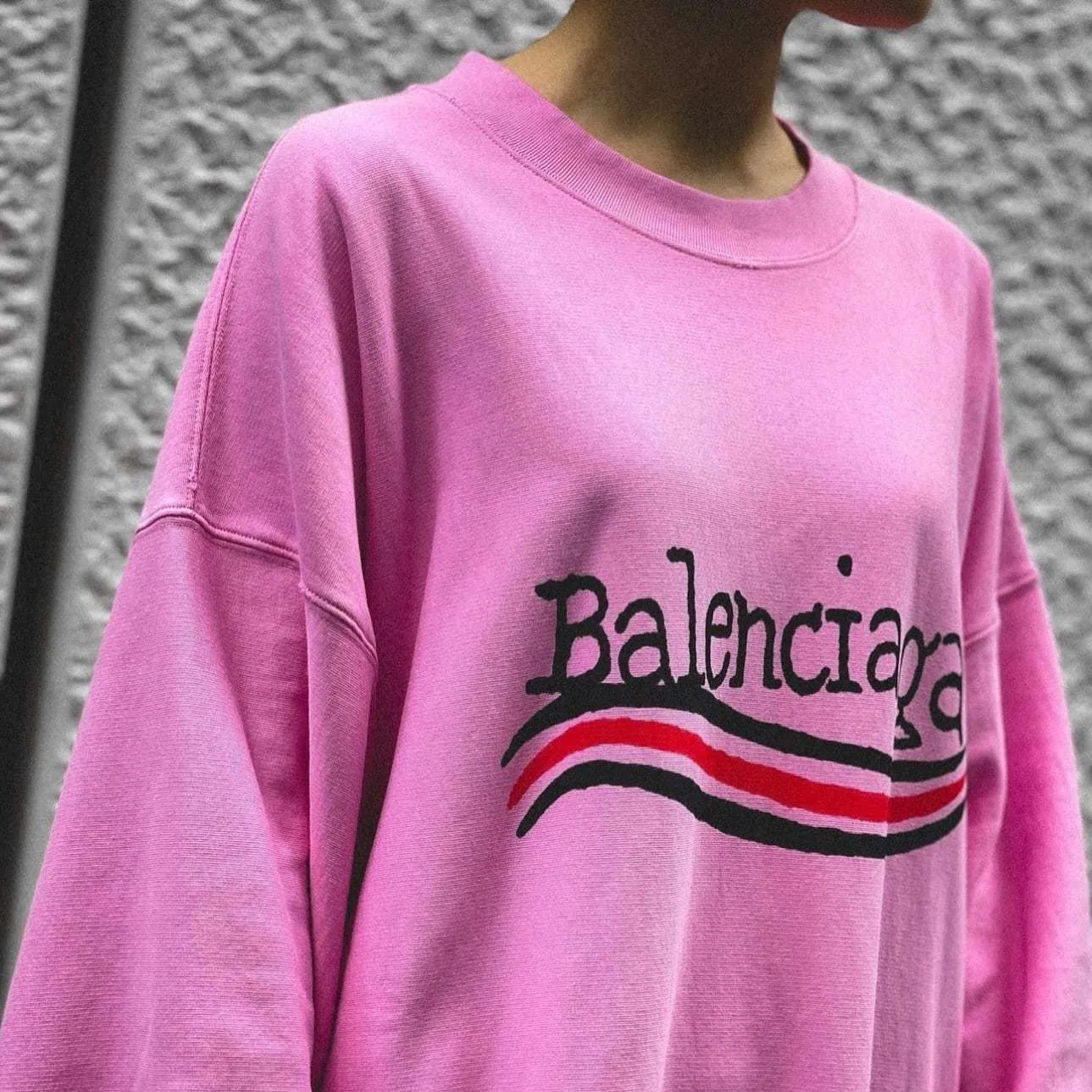 BALENCIAGA  |Crew Neck Street Style Long Sleeves Plain Cotton