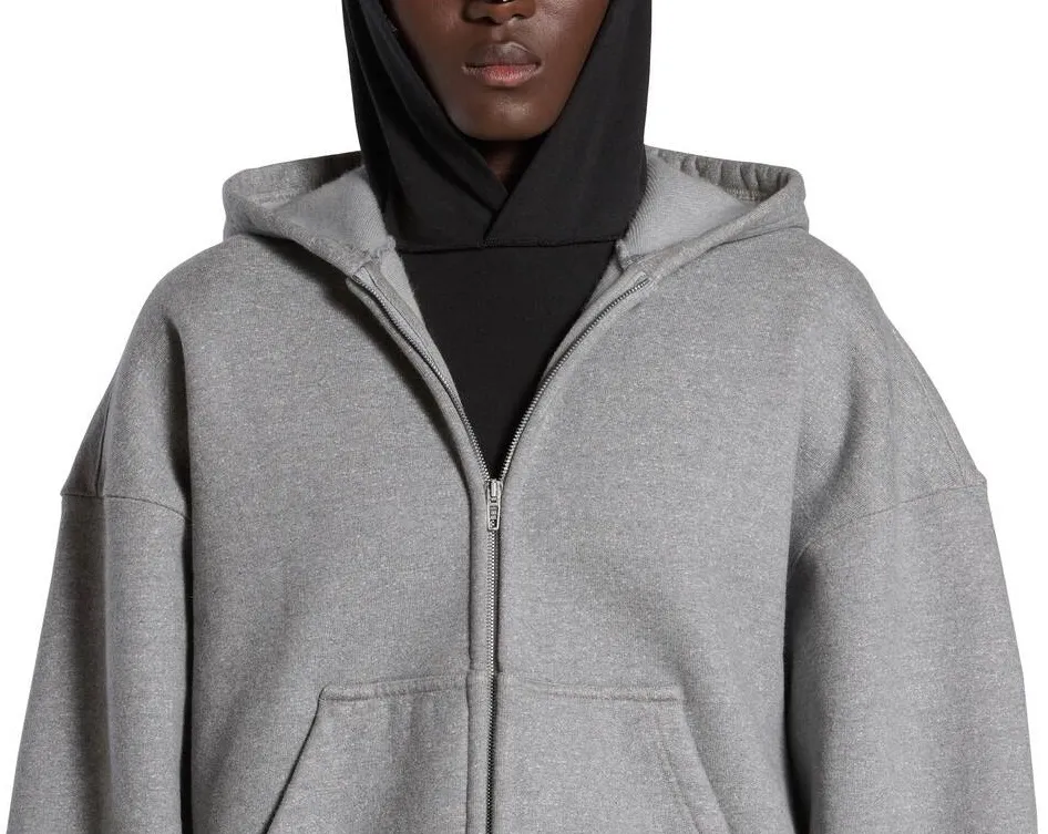 BALENCIAGA  |Unity Sports Icon Boxy Zip-up Hoodie Large Fit in White