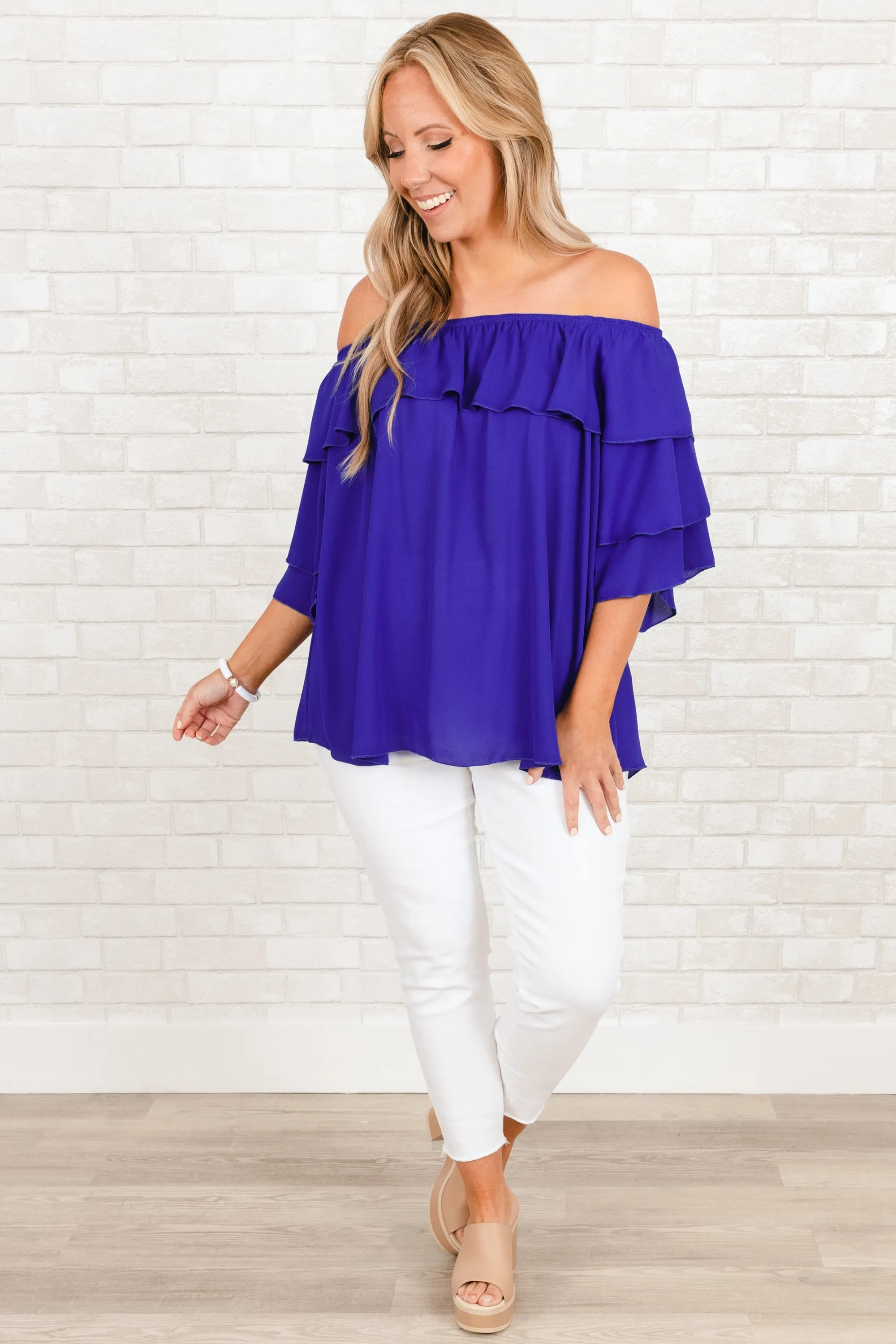 Barefoot On The Beach Top, Royal