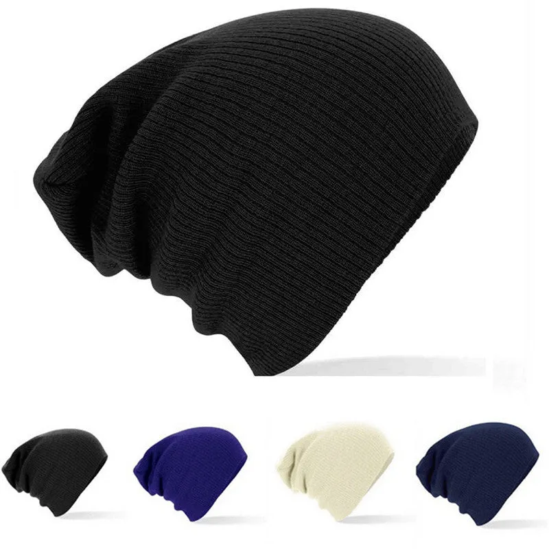 Beanies Solid Color Hat Plain Warm Soft Beanie Skull Knit Cap Hats Knitted Touca Gorro Caps For Men Women SM6