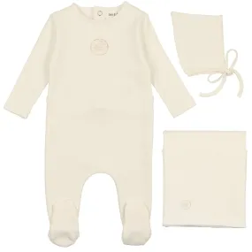 Bee & Dee Snow White Cotton Small Print Layette Set