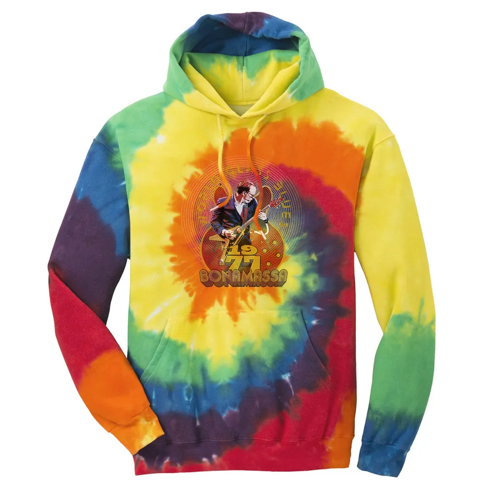 Blues Decades 70s Tie Dye Pullover Hoodie (Unisex)