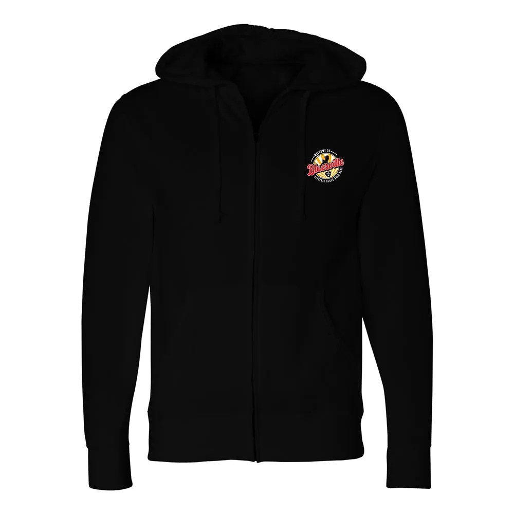 Bluesville Pin Up Girl Zip-Up Hoodie (Unisex)