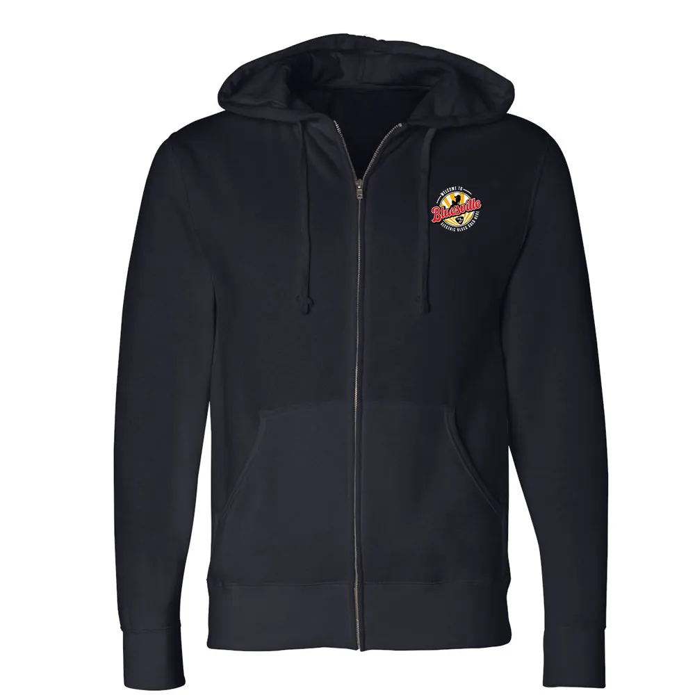 Bluesville Pin Up Girl Zip-Up Hoodie (Unisex)