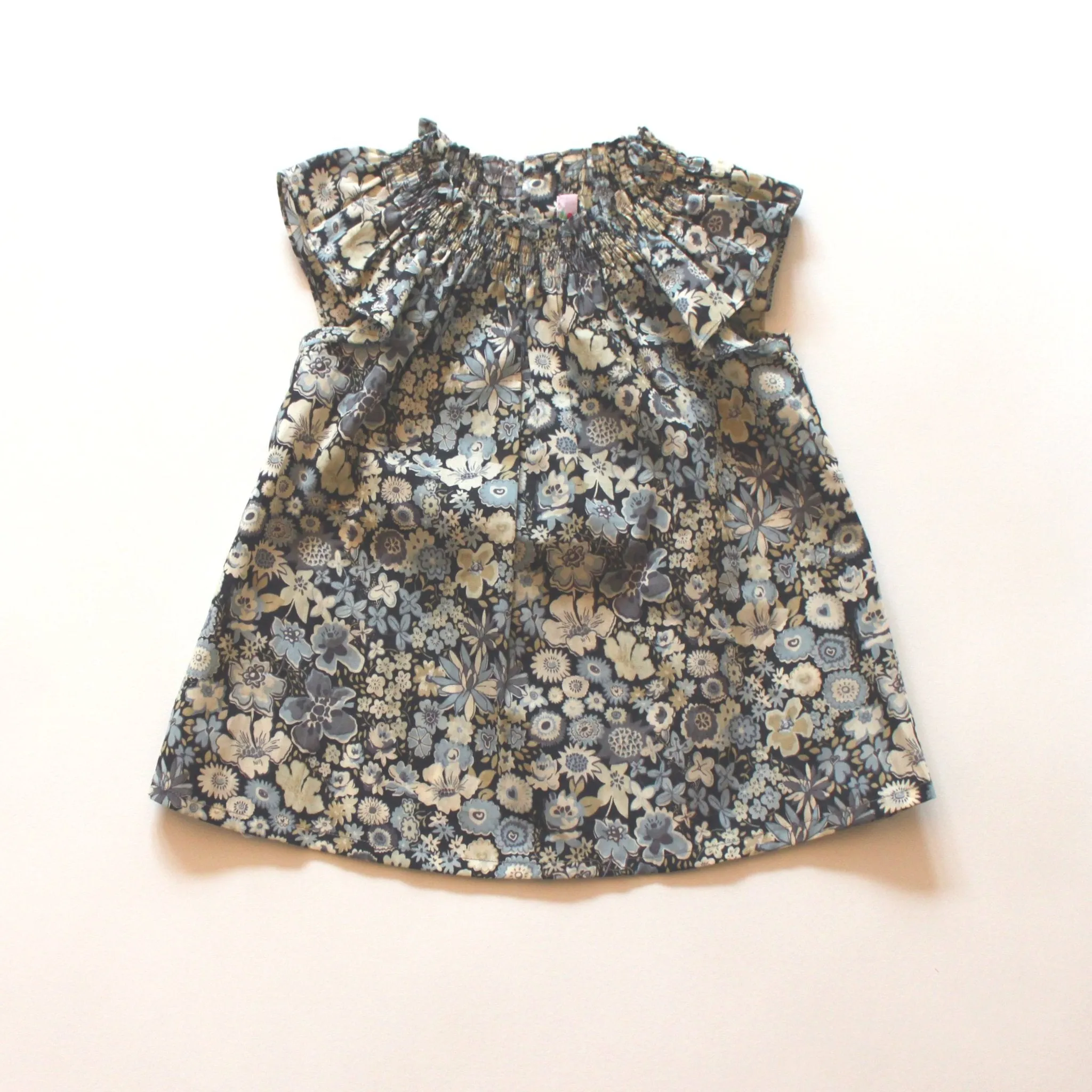 Bonpoint Smocked Liberty Print Baby Blouse: 6 Months