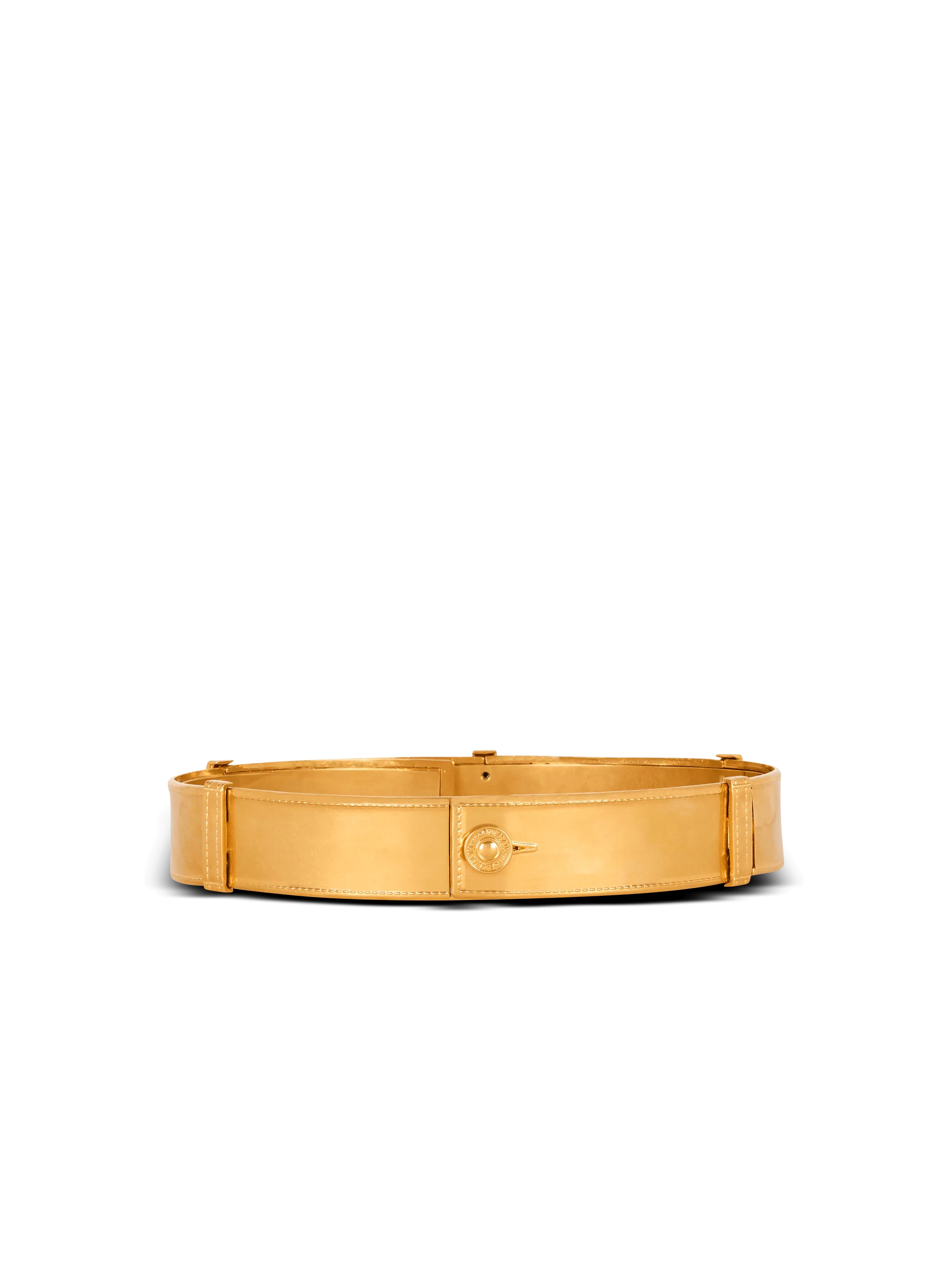 Brass belt with jeans effect