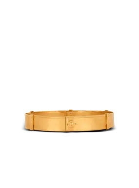 Brass belt with jeans effect