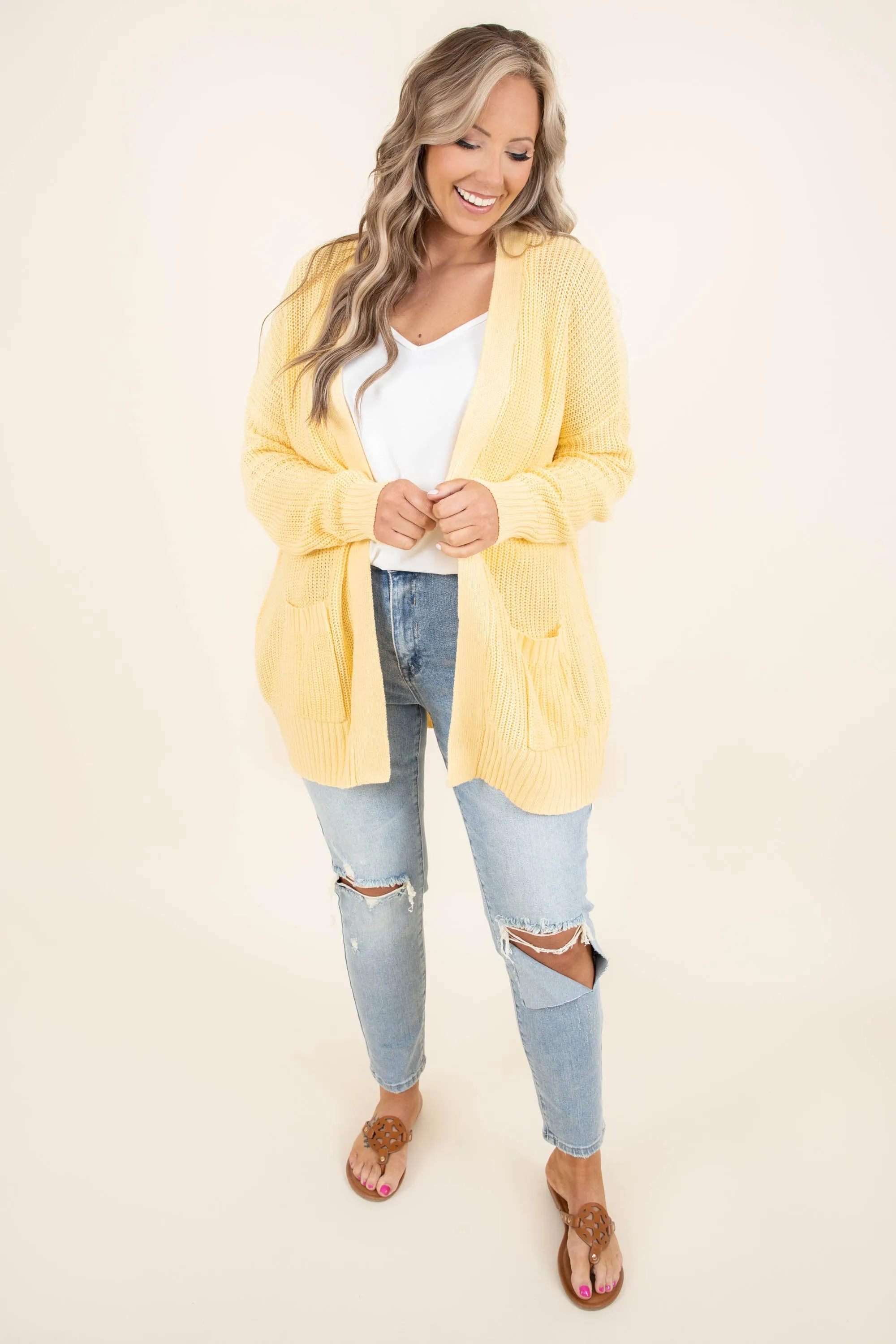 Brighter Than The Moon Cardigan, Golden Straw