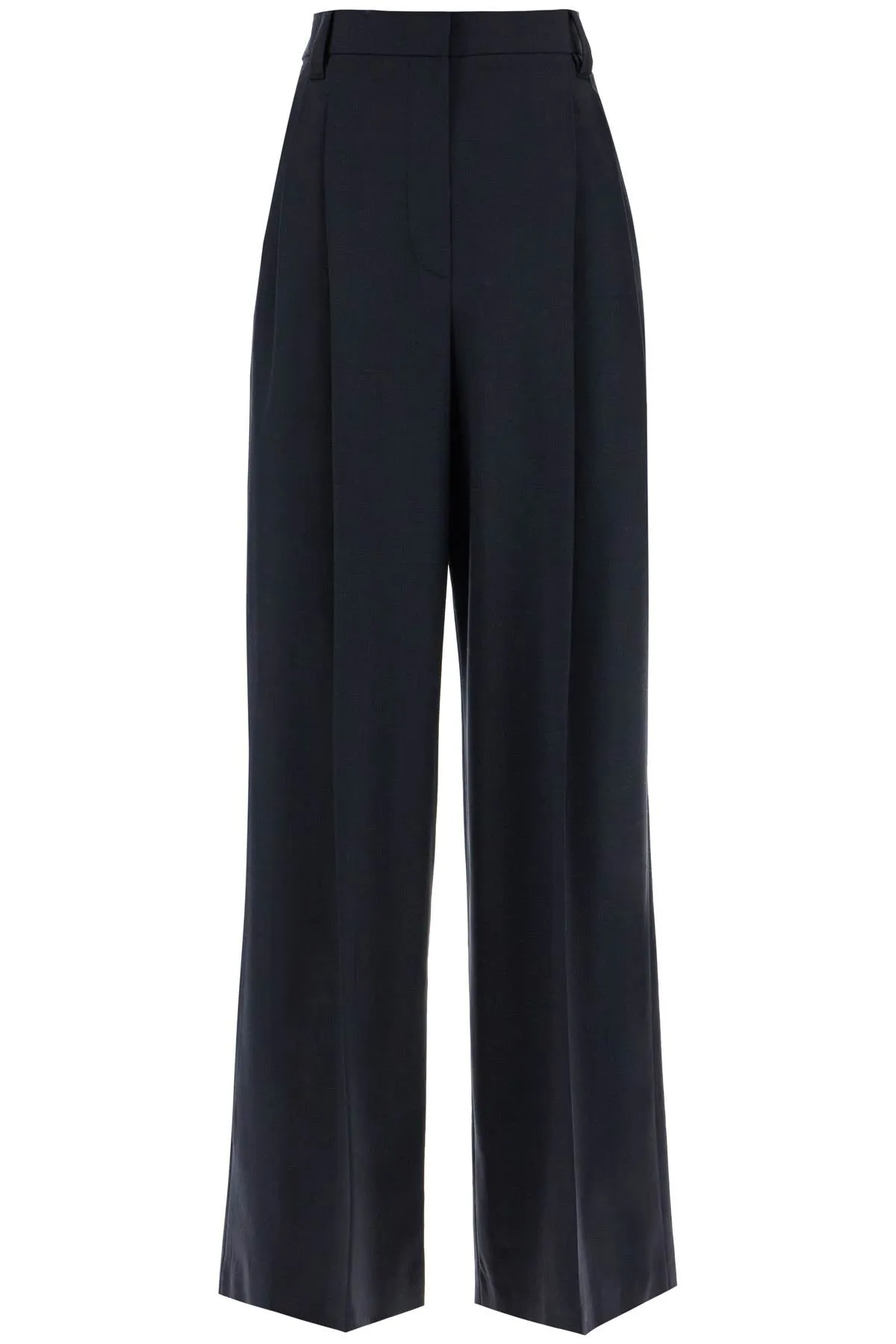 Brunello Cucinelli Wide Tropical Luxury Trousers   Blue