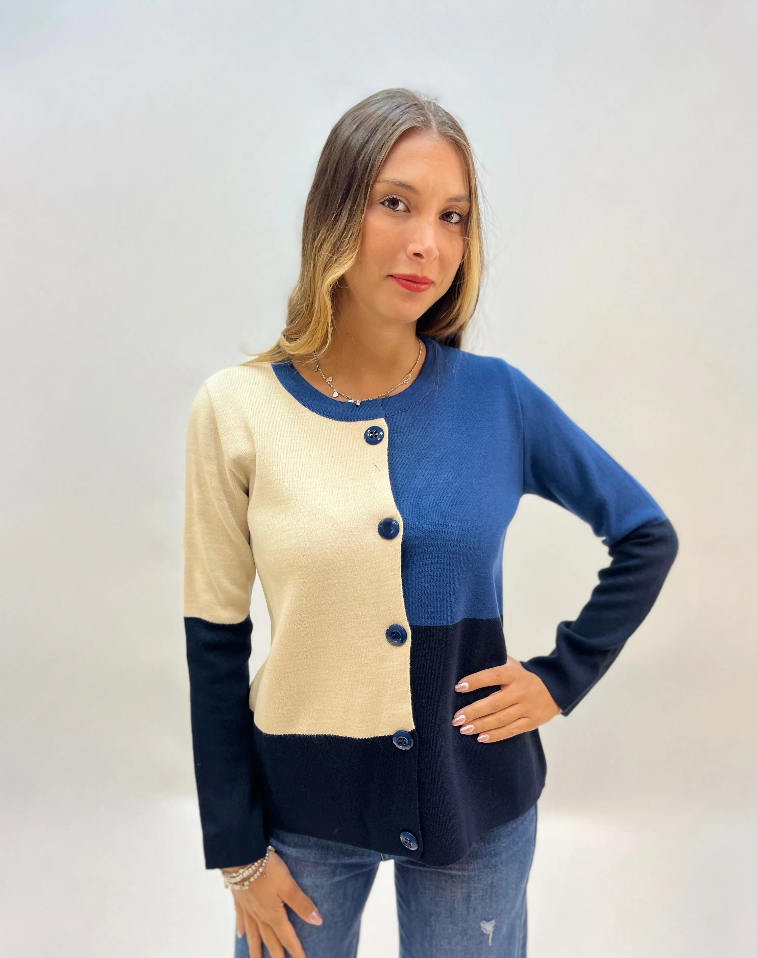 Cardigan premium basic tricolor