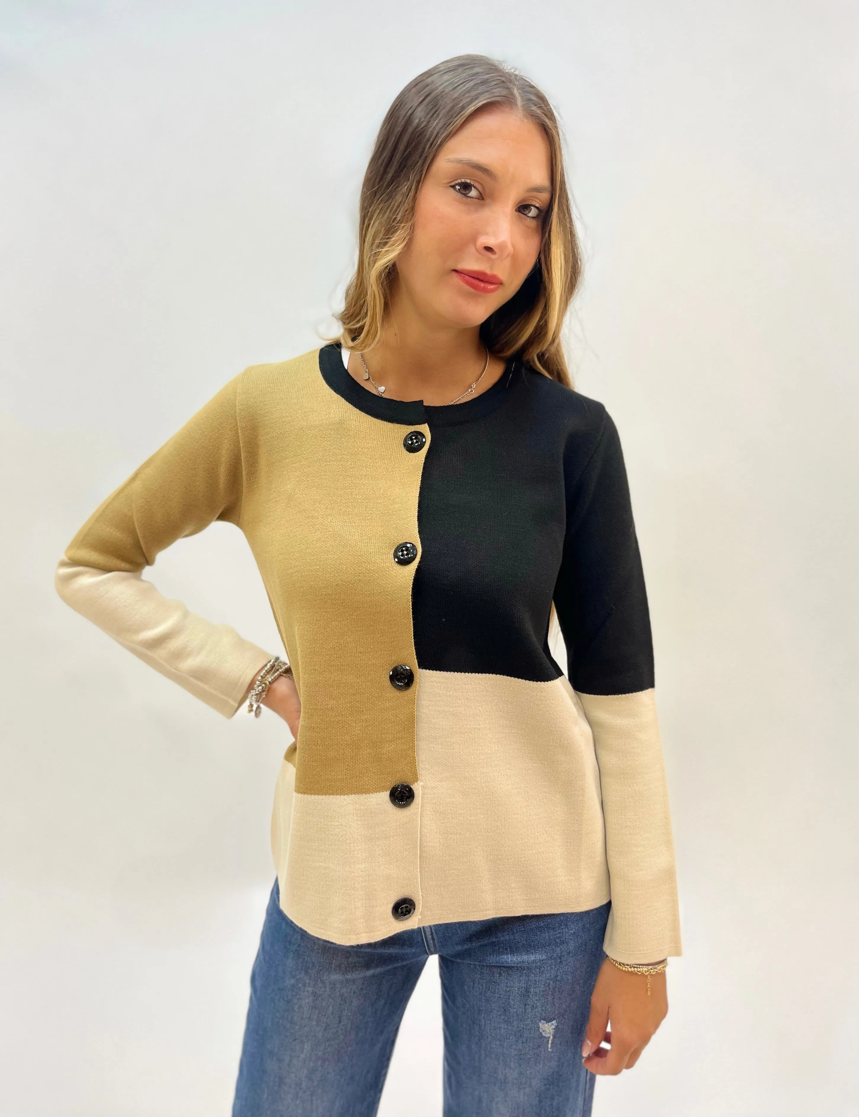 Cardigan premium basic tricolor