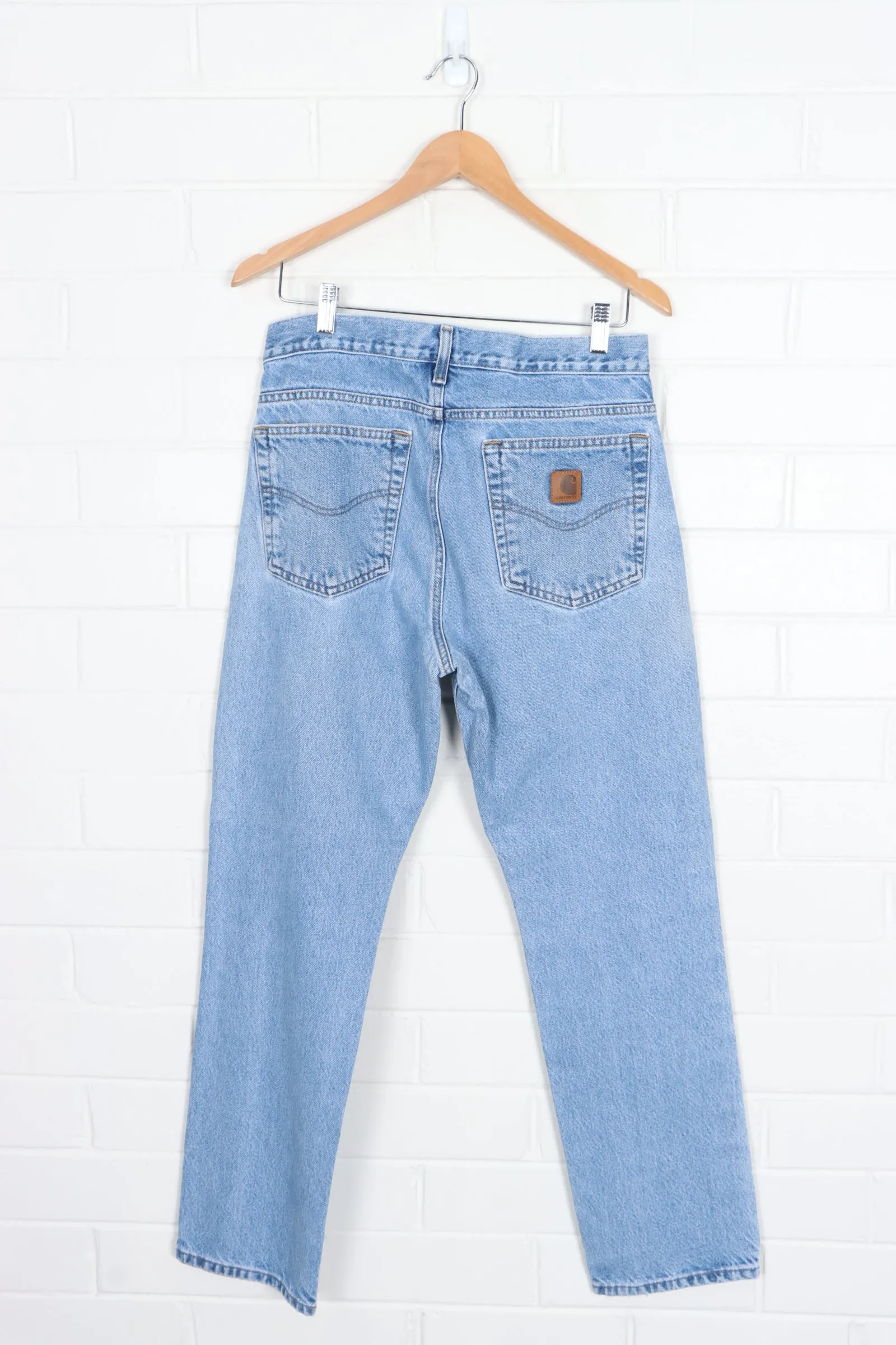 CARHARTT Light Blue High Waisted Jeans (Women's 10)