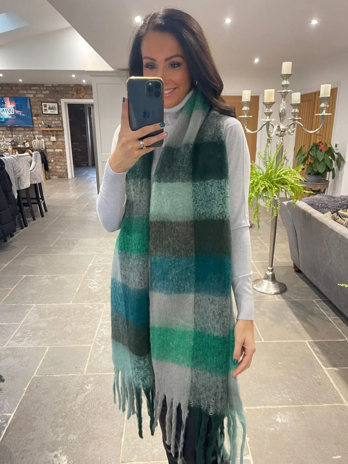 Checked Soft Touch Scarf