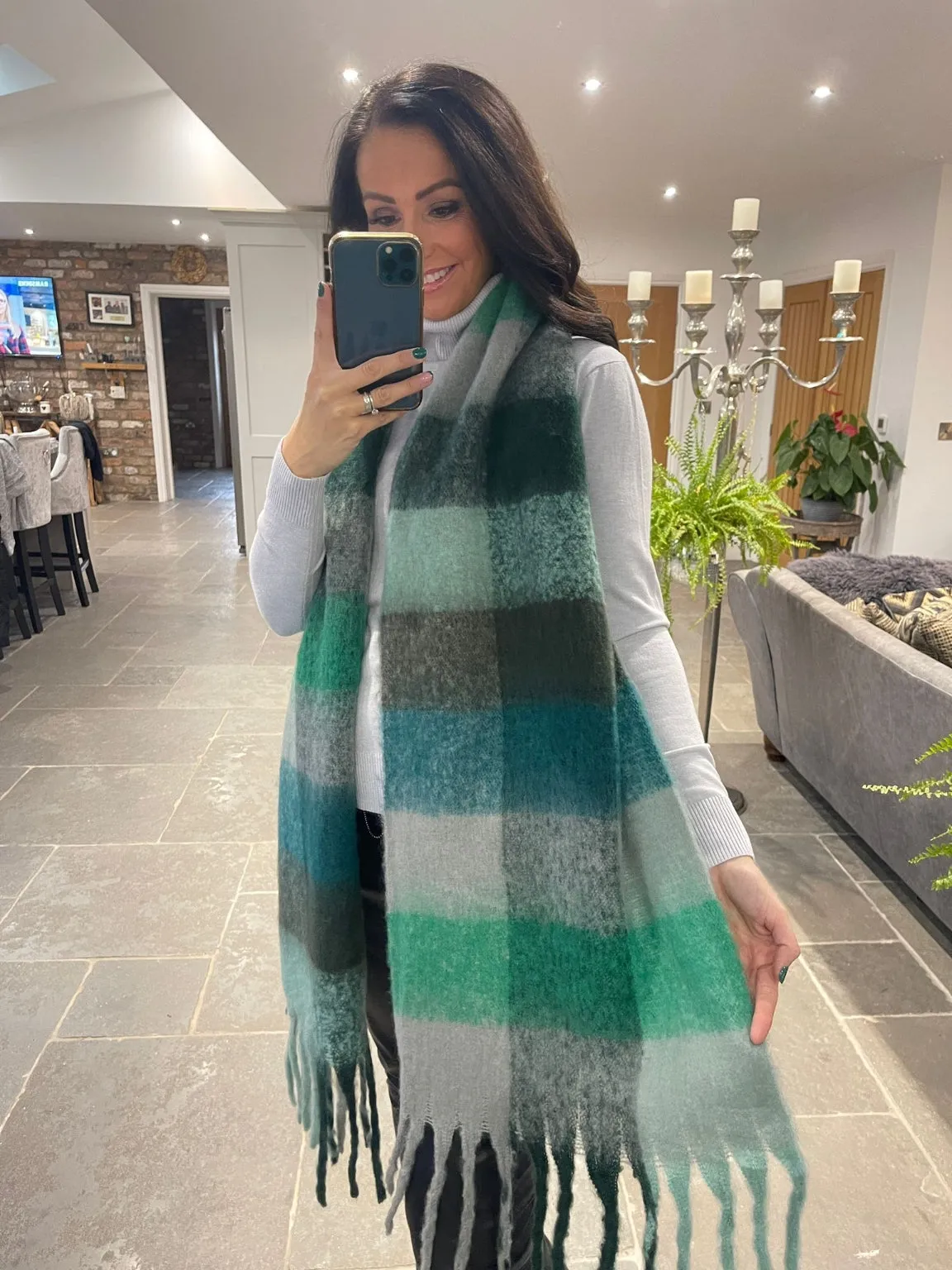 Checked Soft Touch Scarf