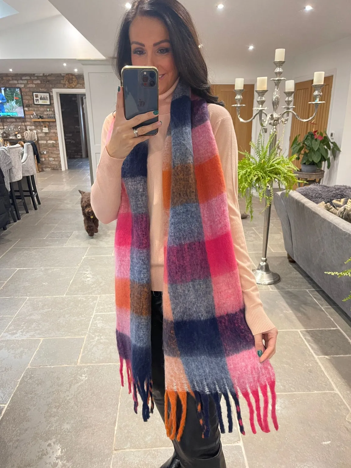 Checked Soft Touch Scarf