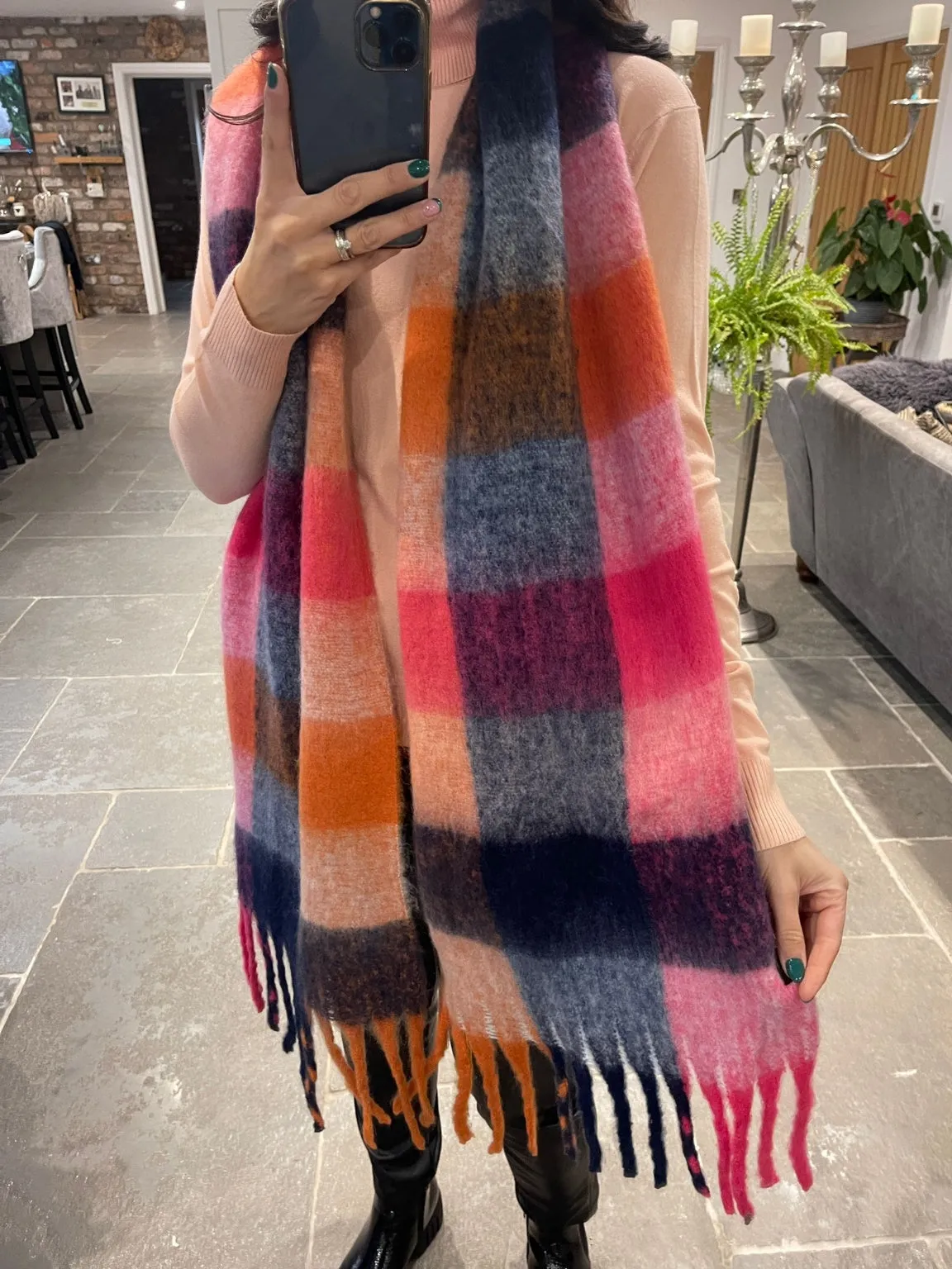 Checked Soft Touch Scarf