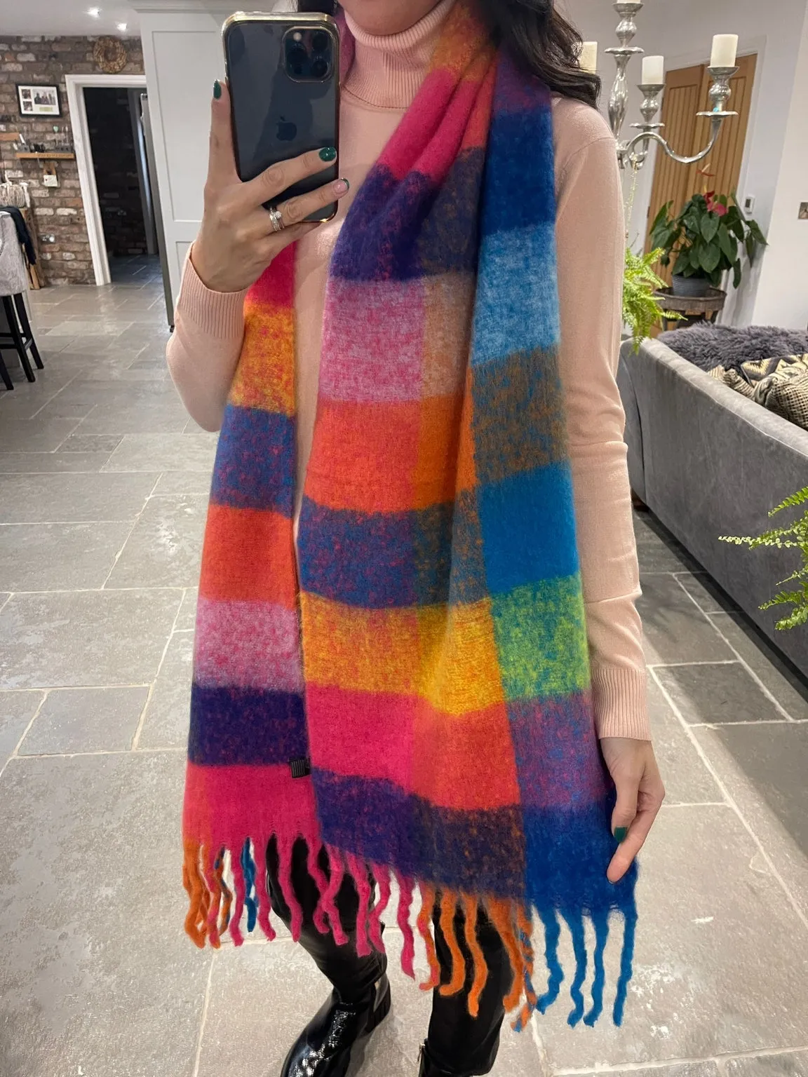 Checked Soft Touch Scarf