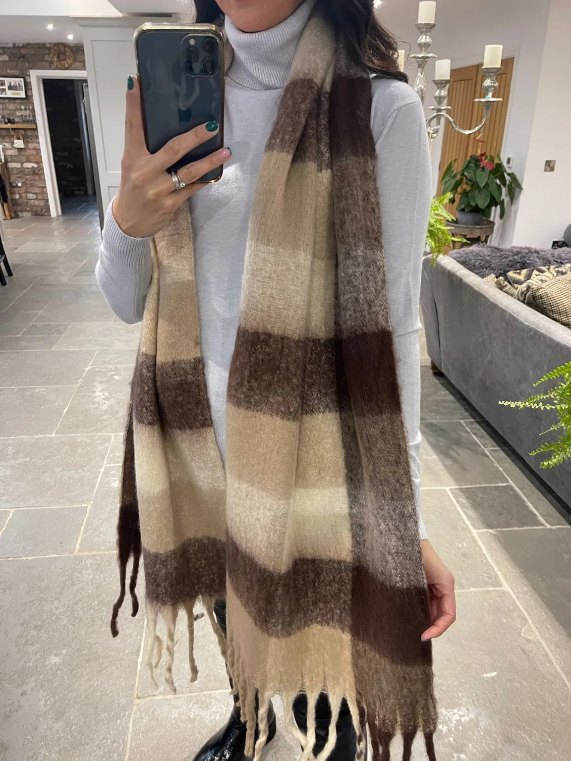 Checked Soft Touch Scarf