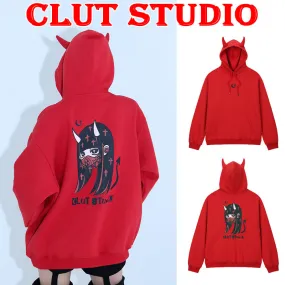 CLUT STUDIO  |●CLUT STUDIO● ZEPETO X devil hoodie - RED / unisex