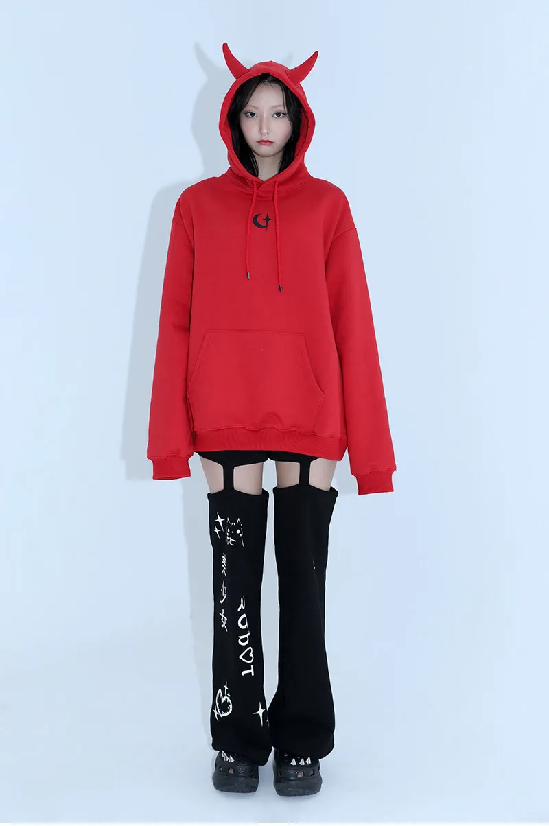 CLUT STUDIO  |●CLUT STUDIO● ZEPETO X devil hoodie - RED / unisex