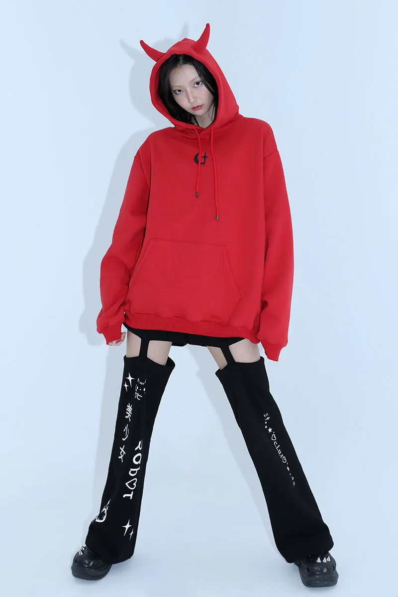 CLUT STUDIO  |●CLUT STUDIO● ZEPETO X devil hoodie - RED / unisex