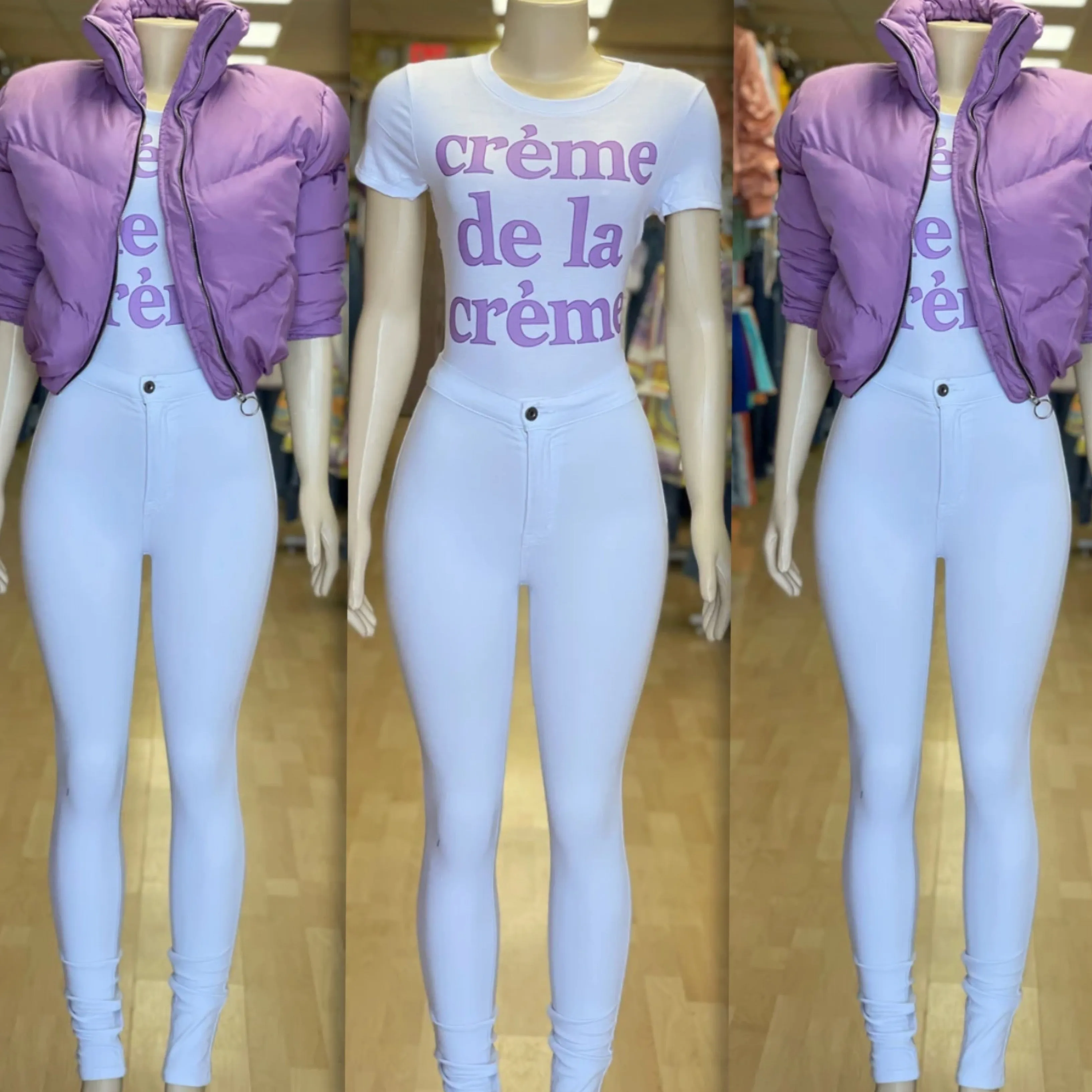 Creme de la Creme Statement Shirt ( Purple)