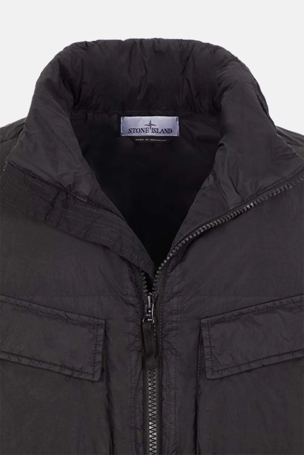 Crinkle Reps Down Jacket - Black