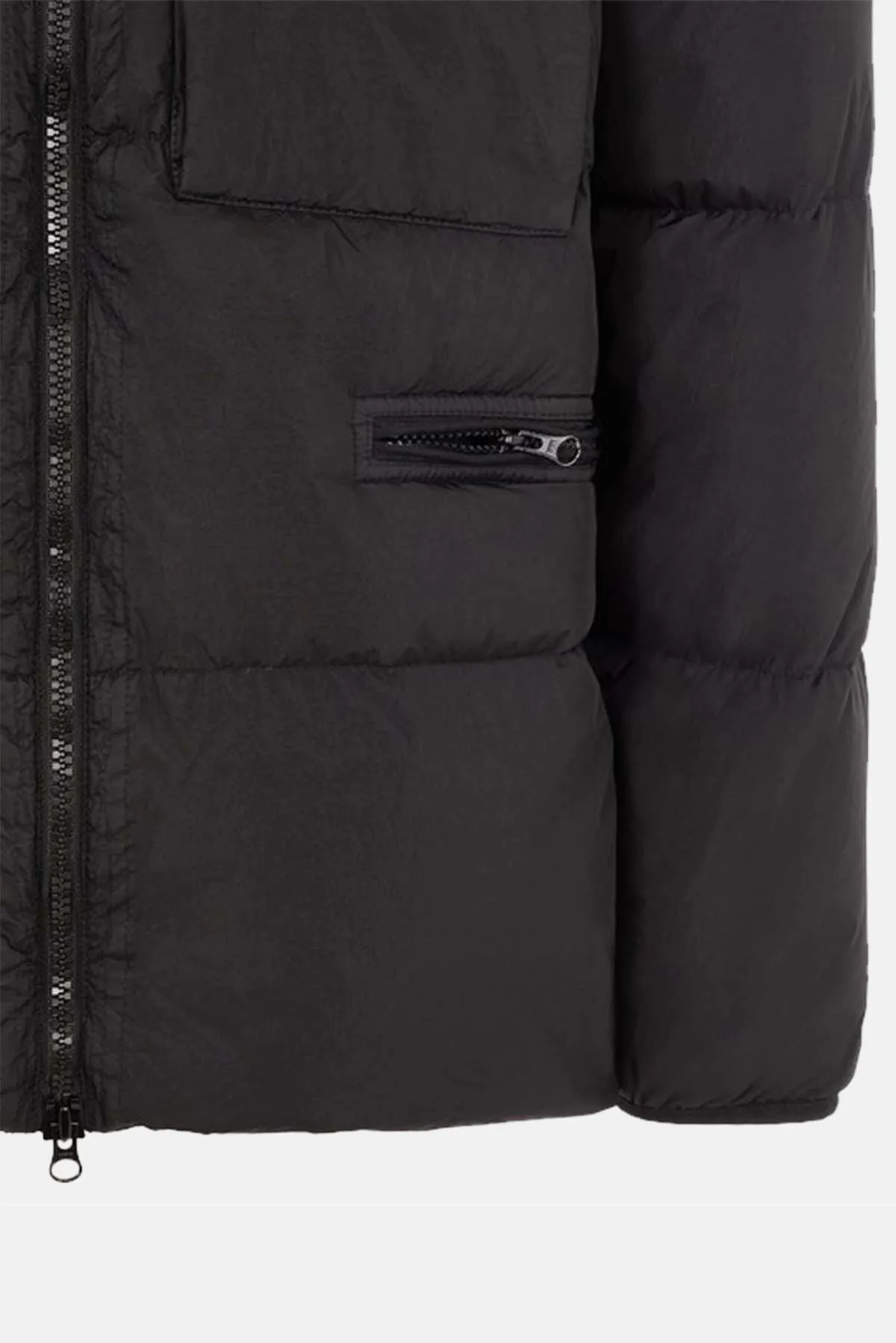 Crinkle Reps Down Jacket - Black