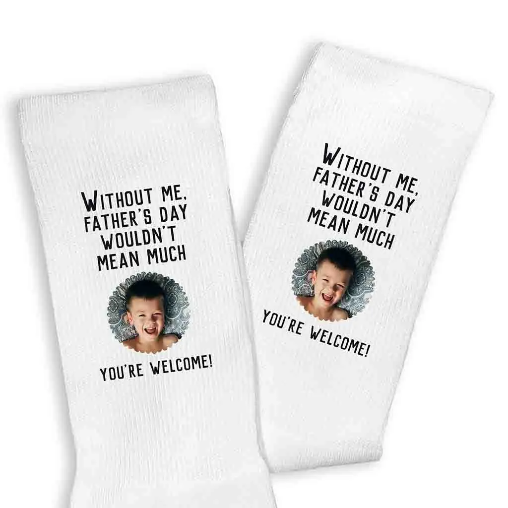 Customized Photo Crew Socks for Father’s Day Gift