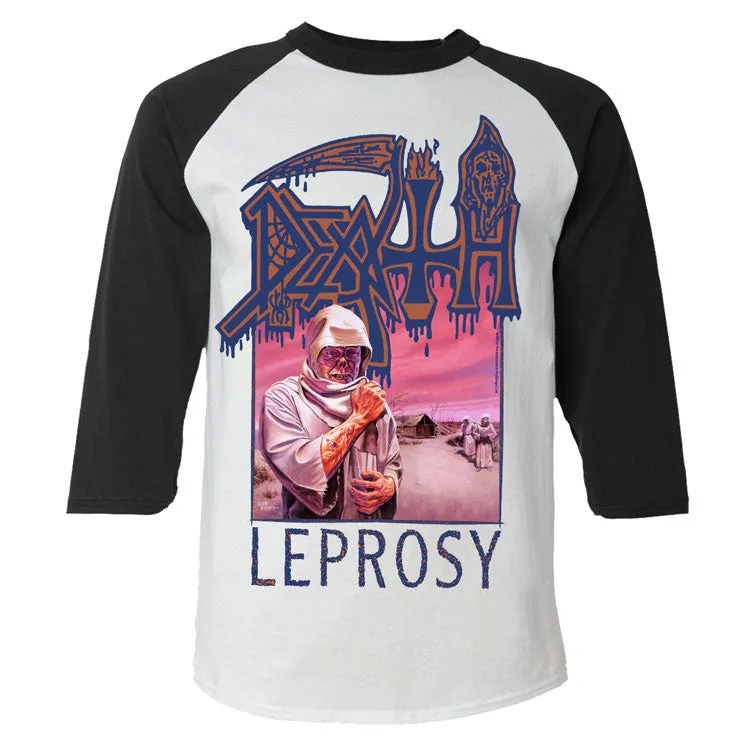 Death Leprosy Wht/Blk Raglan Shirt