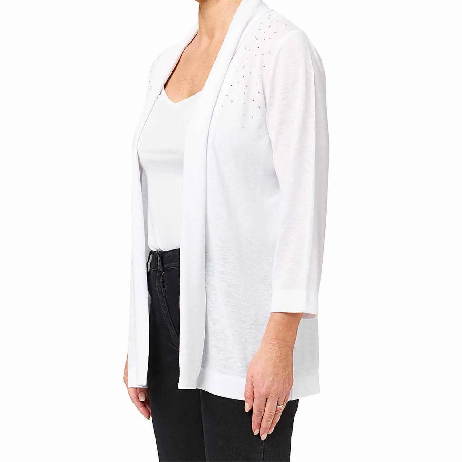 Diamante Cardigan - White