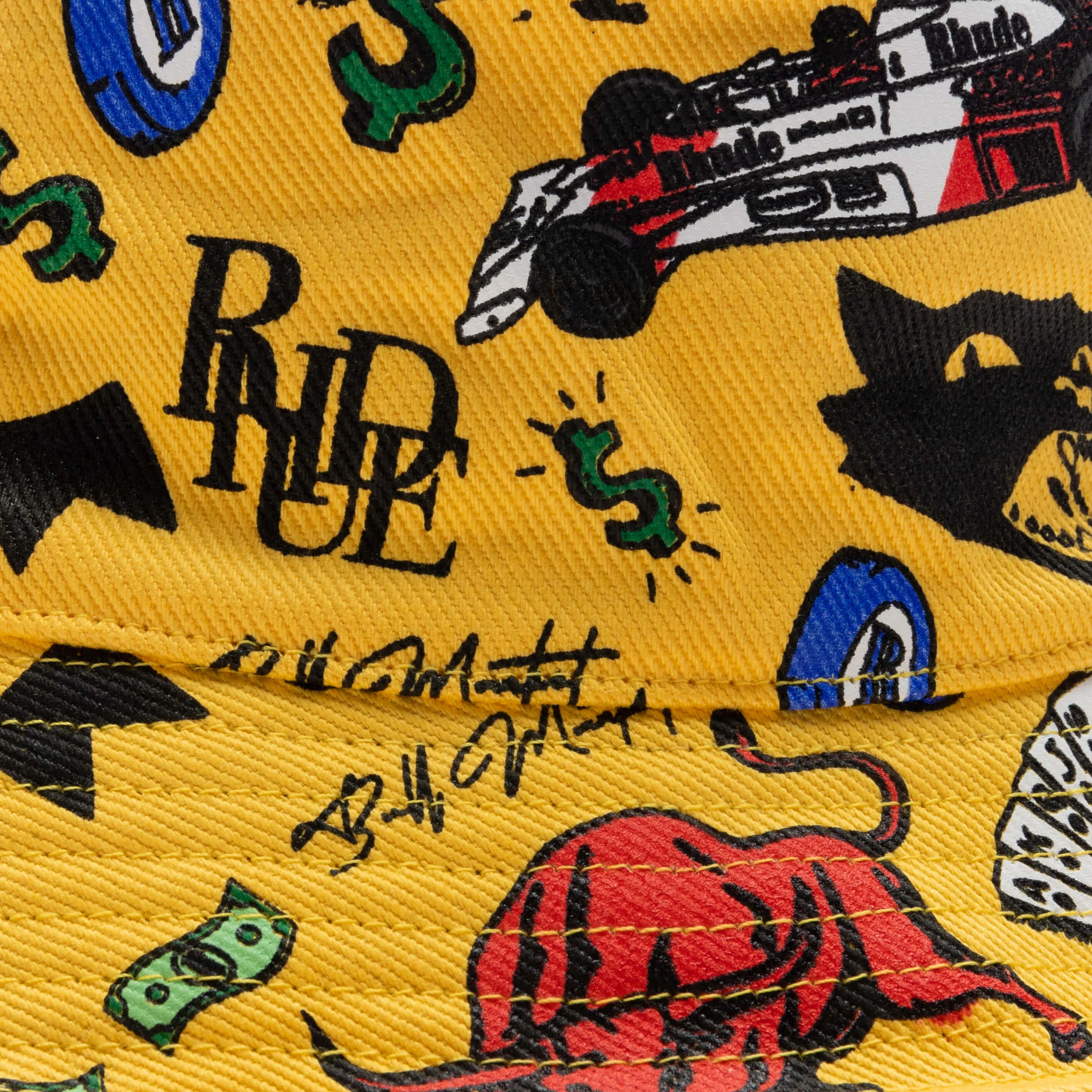 Doodle Bucket Hat - Yellow